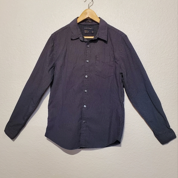 Cactus Slim Fit Micro Dot Print Long sleeve Button Down Shirt - Picture 2 of 9